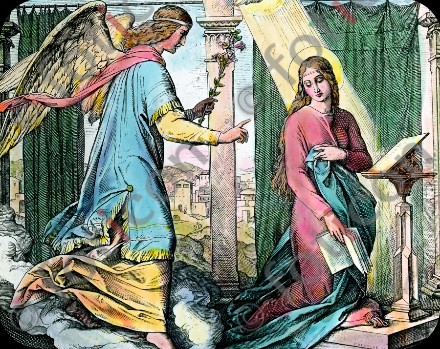 Verkündigung an Maria | Annunciation - Foto foticon-simon-043-002.jpg | foticon.de - Bilddatenbank für Motive aus Geschichte und Kultur